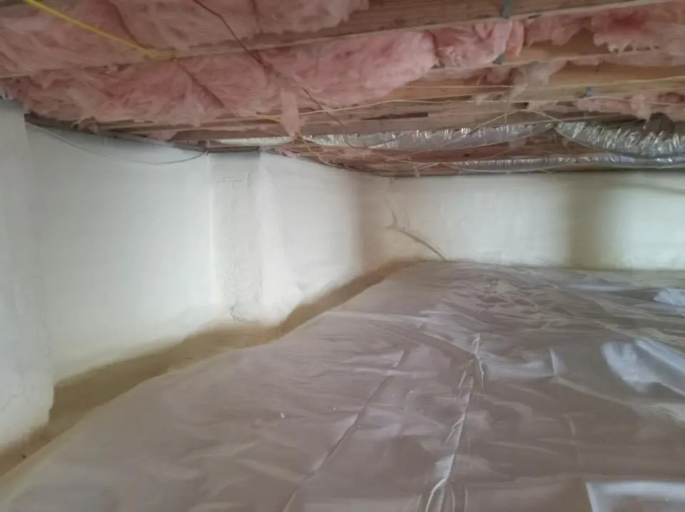 Crawl space encapsulation with closed-cell spray foam for Spray Foam Roofing in East Bay